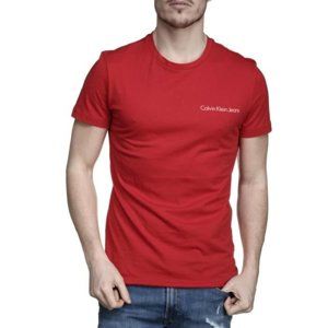 Calvin Klein pánské červené tričko Typoko - XL (695)